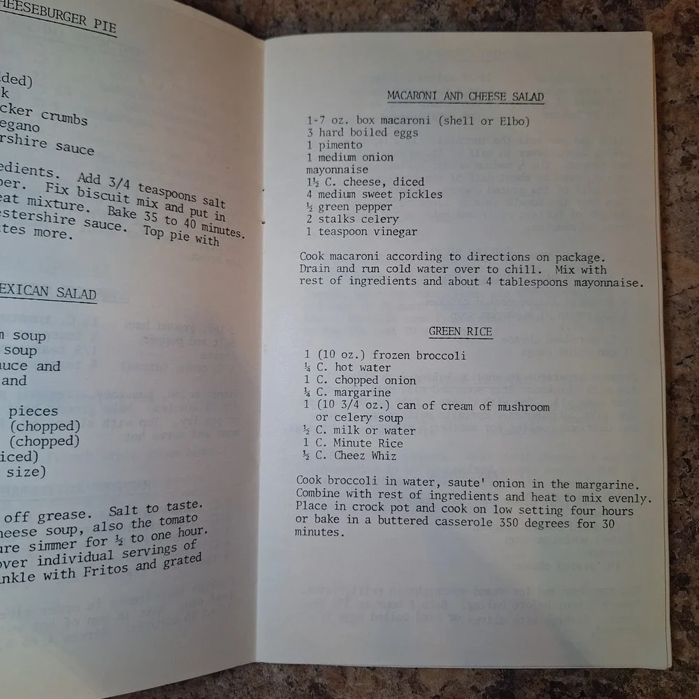 Delta County Vintage Cheese Please Cookbook Recipes‎ Vintage 1970s